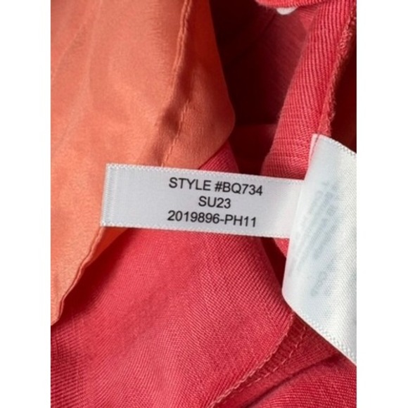 J.Crew Coral Women's Linen Blend Straight Leg Pants Trousers 10 Classic Coastal - Picture 8 of 10